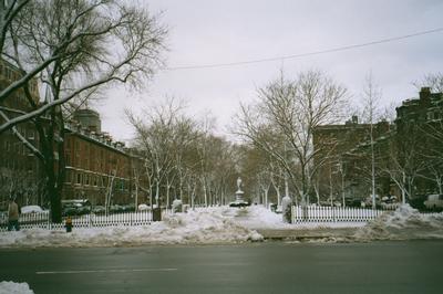 Vue sur Commonwealth Avenue enneigée (02/2001)