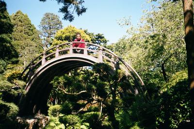 Dom sur un pont dans le jardin japonais du Golden Gate Park (San-Francisco)