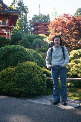 Béné dans le jardin japonais du Golden Gate Park (San-Francisco)