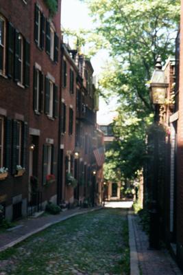 Acorn Street (Beacon Hill, Boston, 21 juillet 2001)