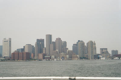 Vue sur la skyline de Boston depuis la Baie