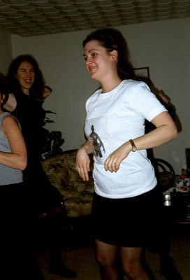 Sophie en pleine action (Roses, Espagne, 31 Décembre 2001)