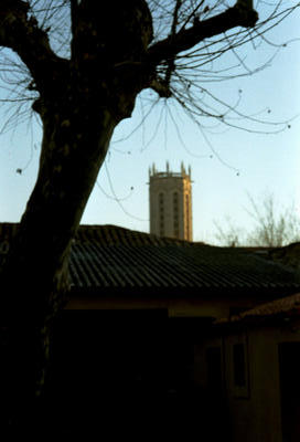 Vue depuis notre apart sur la cathédrale (Aix, Janvier 2002)