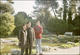 Shoko, Takashi et Dom dans le jardin français de la Villa Ephrussi-Rotschild (Saint-Jean Cap Ferrat, 20 Janvier 2002)