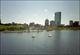 Vue sur Back Bay depuis Longfellow Bridge (Boston, MA, 27 Avril 2002)