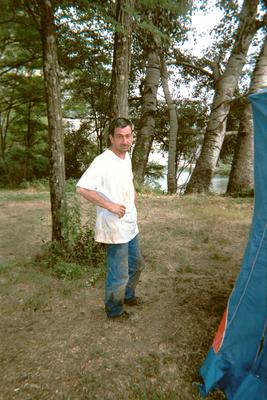 Christophe, retour au camping (Anduze, 29 Juin 2002)