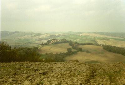 La campagne du sud de la Toscane (Italie, 31 Octobre 2002)