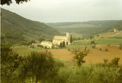 L’abbaye de Sant'Antimo (Toscane, Italie, 31 Octobre 2002)
