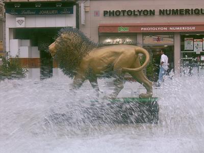 Lion de la place de la République [?] (Lyon, 24 Juillet 2004)
