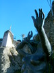 Le Château depuis la place des Deux Frères, (Roquebrune Cap-Martin,  19 Décembre) 