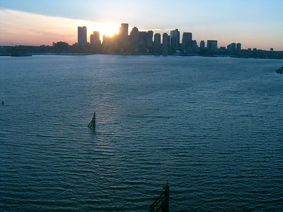 Boston’s skyline vue depuis East Boston (Boston, 27 Février 2005)
