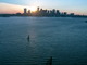 Boston’s skyline vue depuis East Boston (Boston, 27 Février 2005)