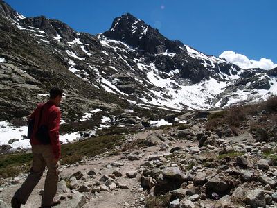 Dom en route vers le lac de Melu (Corse, 5 Mai 2005)