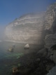 Falaises de Bonifacio dans la brume (Corse, 1er Mai 2005)