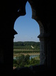 Vue sur les champs autour de la collégiale de la Romieu (Gers, 18 juin 2005)