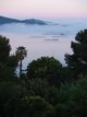 La baie du Lazaret sous la brume au coucher de soleil (La Seyne sur Mer, 3 juillet 2005)