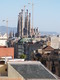  La Sagrada Familia vue depuis la terrasse de la Pedrera (Barcelone, 17 février 2006)