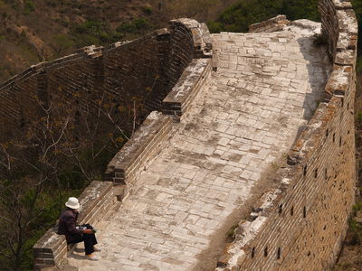  Sur la grande muraille de Chine (24 avril 2008)