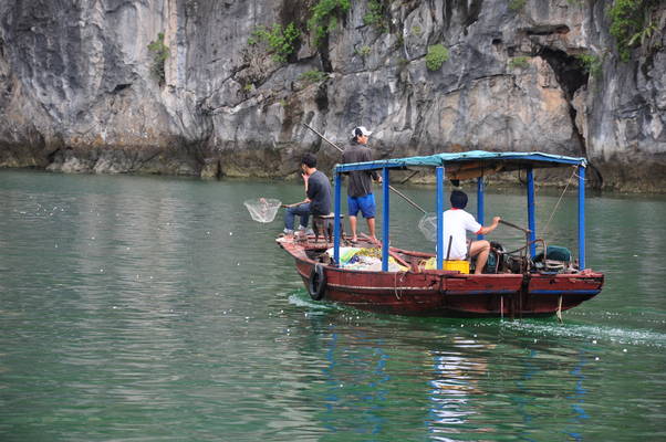  Pêcheurs dans la Baie d’Halong (30 août 2009)
