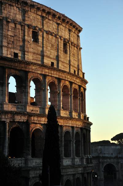  Coucher de soleil sur le Colisée (25 février 2011)