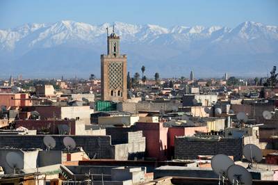  Vue sur Marrakech et l’Atlas depuis la maison de la photographie ( 7 mars 2012)