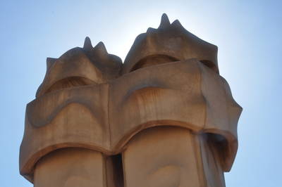  Sur la terrasse de la Pedrera (22 février 2014)