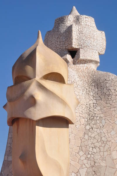  Sur la terrasse de la Pedrera (22 février 2014)